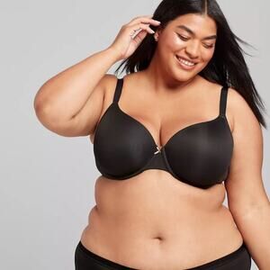 Cacique Lightly Lined Underwire Full Coverage T-Shirt Bra Cotton Size 46DDD